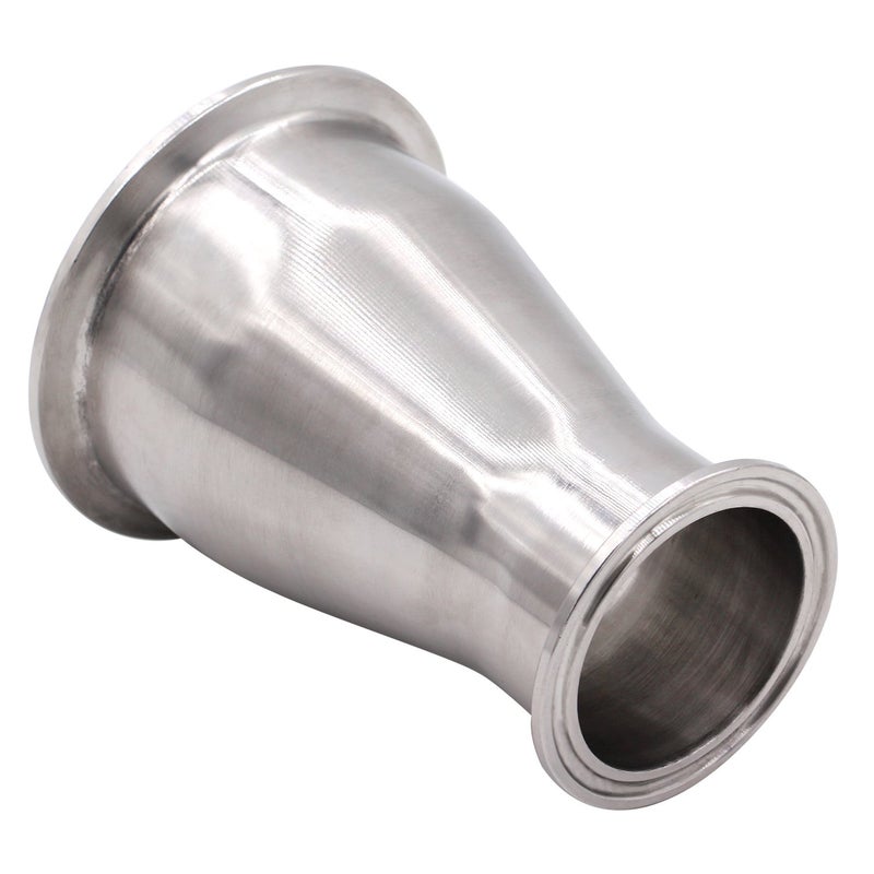 DERNORD Sanitary Fitting Reducer Fitting SUS304 Tri Clamp Ferrule Style 3" Tube OD to 2" Tube OD - Image 4